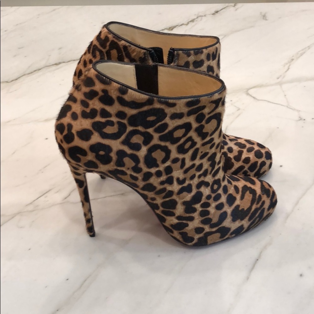 Christian loubouton real fur dyed calf